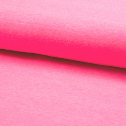 Jerseystoff UNI Neonpink Melange  Stoffe Kudellino