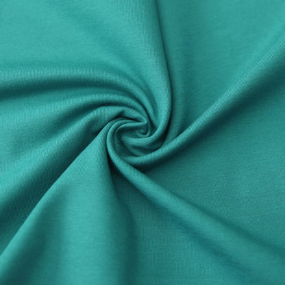 Jerseystoff UNI Oceangrün Smaragd - Stoffe Kudellino - Bündchenstoffe, Jersey Stoffe und mehr...