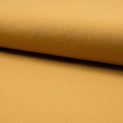 Jerseystoff UNI Ocre Gold Caramel  Stoffe Kudellino