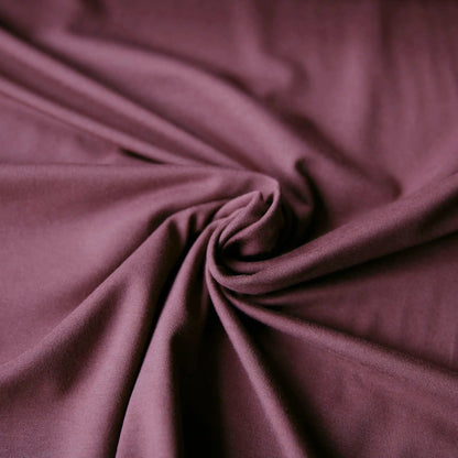 Jerseystoff UNI Rauch Bordeaux - Stoffe Kudellino - Bündchenstoffe, Jersey Stoffe und mehr...