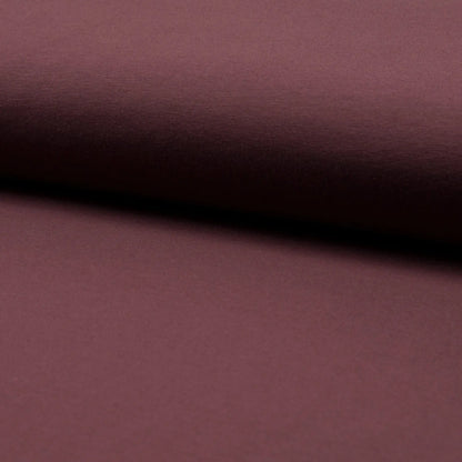Jerseystoff UNI Rauch Bordeaux  Stoffe Kudellino
