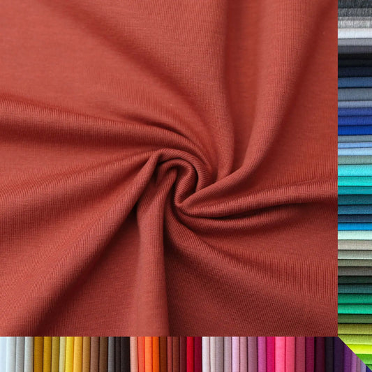 Jerseystoff UNI Terracotta Dunkel  Stoffe Kudellino