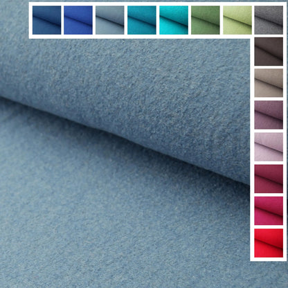 Kochwolle - Walkloden - Wolle - Trachten in der Farbe Rauchblau  Stoffe Kudellino