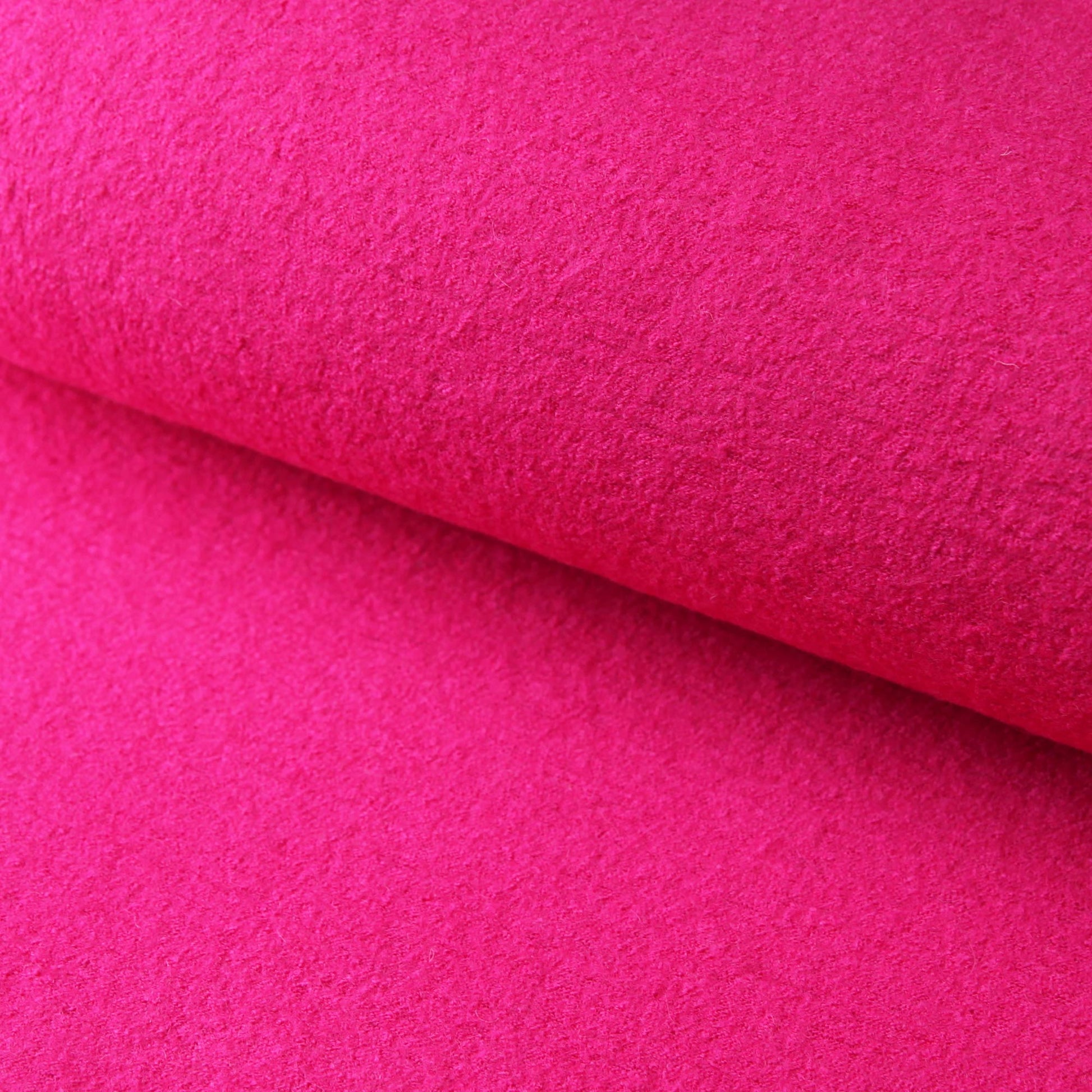 Wollmischgewebe - Walkstoff Viskose mit Wolle in der Farbe fuchsia - Stoffe Kudellino - Bündchenstoffe, Jersey Stoffe und mehr...