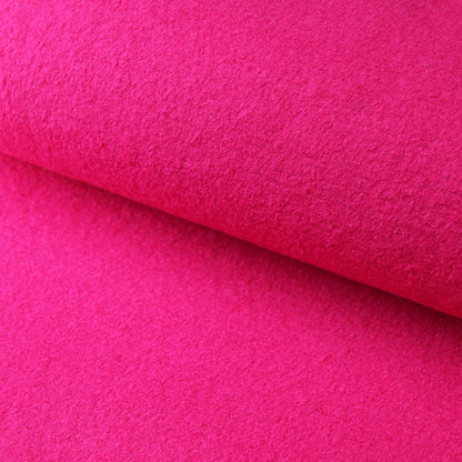 Wollmischgewebe - Walkstoff Viskose mit Wolle in der Farbe fuchsia - Stoffe Kudellino - Bündchenstoffe, Jersey Stoffe und mehr...