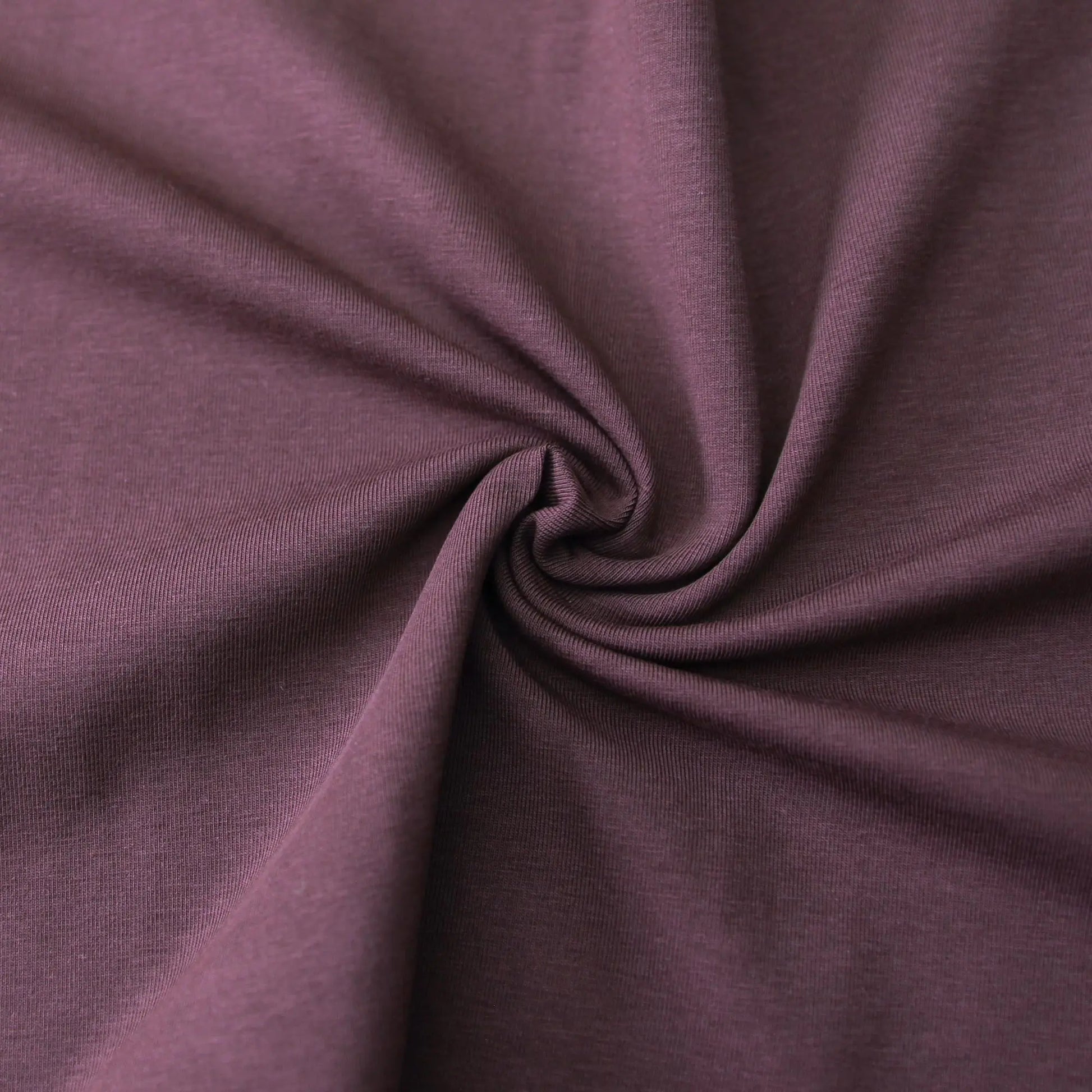 Jersey Baumwolljersey UNI Stoffe, Meterware, 220g/m², Öko-Tex Standard 100 Aubergine Stoffe Kudellino