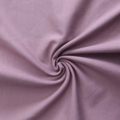 Jersey Baumwolljersey UNI Stoffe, Meterware, 220g/m², Öko-Tex Standard 100 Lila-Mauve Stoffe Kudellino