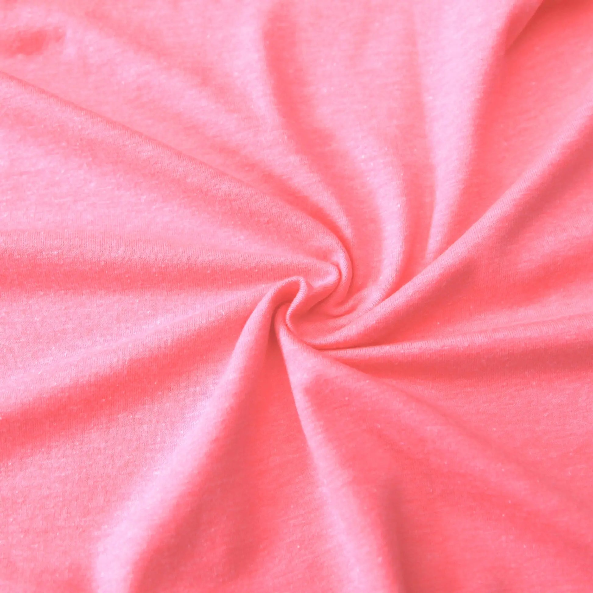 Jersey Baumwolljersey UNI Stoffe, Meterware, 220g/m², Öko-Tex Standard 100 Neonpink-Melange Stoffe Kudellino