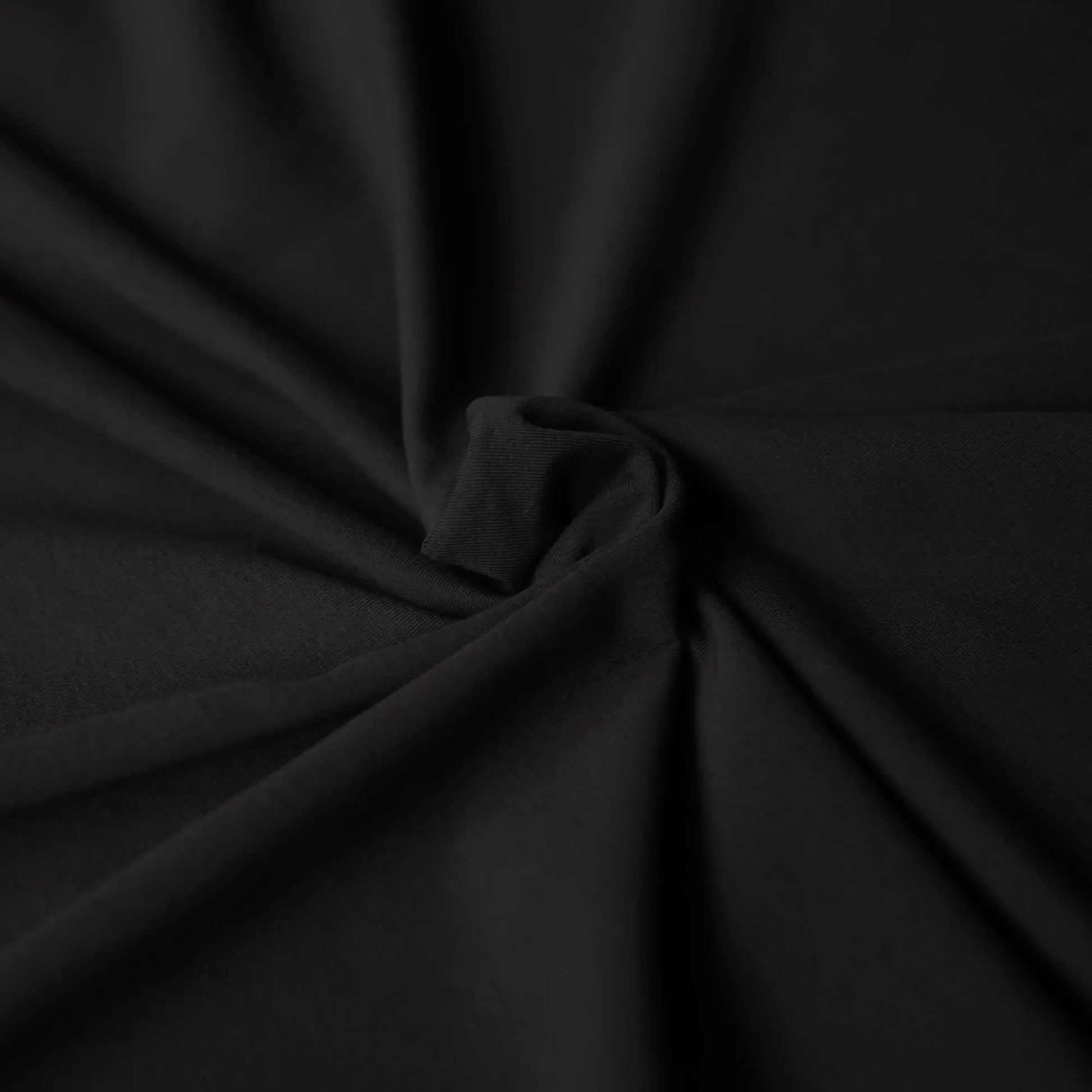 Jersey Baumwolljersey UNI Stoffe, Meterware, 220g/m², Öko-Tex Standard 100 Schwarz Stoffe Kudellino