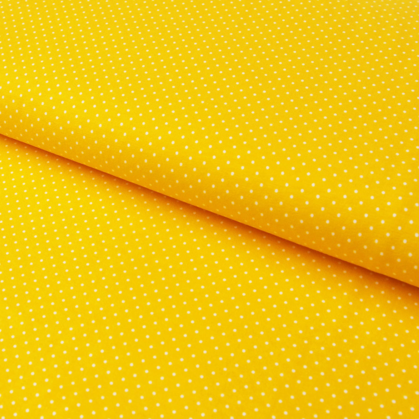 Baumwolljersey "mit 2 mm kleinen, weißen Punkten" - in vielen Farben gelb